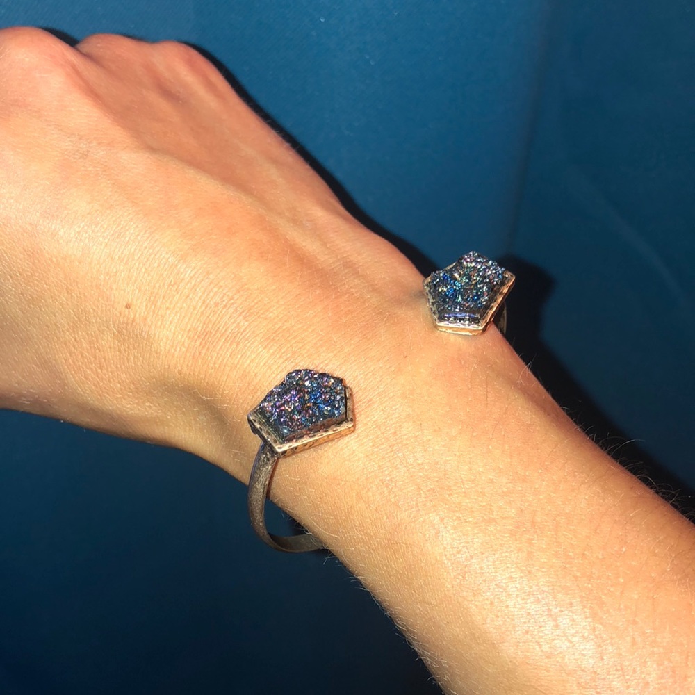 Stone bangle bracelet